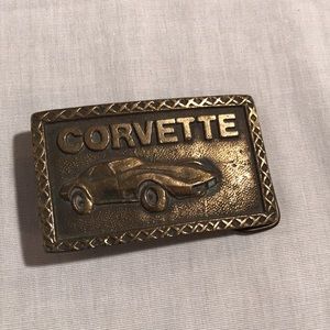 Vintage Brass Corvette (C3) Belt Buckle